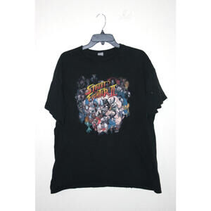 Street Fighter 2 Vintage Black T-Shirt Size XL